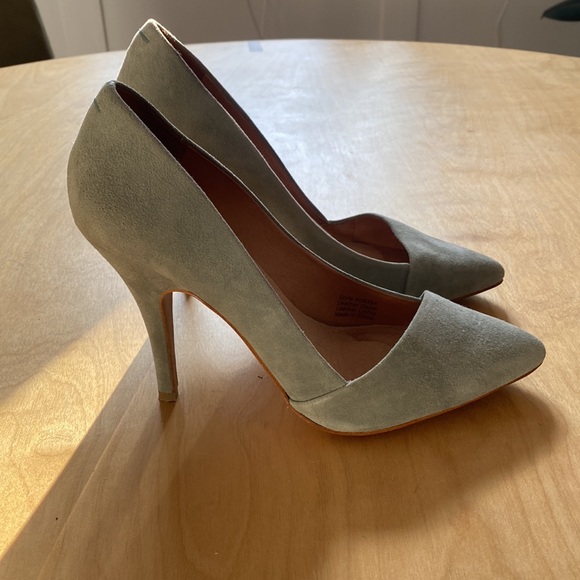 Madewell | The Mira Green Suede High-Heal Pump 8.5 - Picture 2 of 4